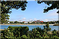 SD3317 : Looking across Marine Lake to Southport by Chris Heaton