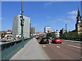 NZ2563 : Looking north to Newcastle city centre from the end of the Tyne Bridge by Robert Graham