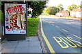 ST3089 : KFC Fingerlickin' Twisters advert on a Malpas Road bus shelter, Newport by Jaggery