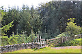 NT4328 : Gate and stile, Traquair Plantation by Jim Barton