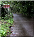 SS9468 : Bilingual brown sign alongside Dimlands Road, St Donats by Jaggery