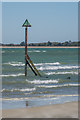 SZ7698 : Groyne marker by Ian Capper