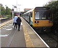 SS9079 : Vale of Glamorgan Line train, platform 1A, Bridgend station by Jaggery