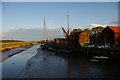 TM3957 : Looking down the Alde at Snape Bridge, low tide by Christopher Hilton