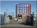 SP0888 : Condemned men - three gas holders at Windsor Street by Chris Allen