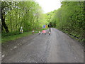 SN7812 : Giedd Forest road closed ahead, Cwmgiedd, Powys by Jaggery