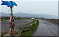 SH9478 : Millennium milepost at Abergele by Mat Fascione