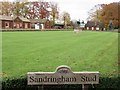 TF7028 : The front lawn at Sandringham Stud on King's Avenue by Richard Humphrey