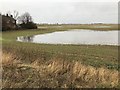 TF2708 : Flooded farmland east of Falls Farm, French Drove, Thorney by Richard Humphrey