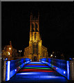 SK3536 : Saint Alkmund's Way Footbridge and St Marys Church by Andy Stephenson