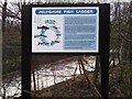 NS5574 : Information board, Milngavie fish ladder by Richard Sutcliffe