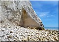 TV5297 : Chalk cliff at Cuckmere Haven, Sussex by Ian Hawfinch