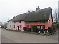 TL4424 : Thatched cottages in Clapgate, near Albury by Malc McDonald