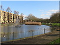 TQ3487 : Pond on Clapton Common by Malc McDonald