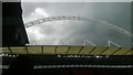 TQ1985 : Wembley Stadium: the arch from within the ground by Christopher Hilton