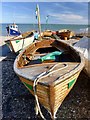 SY2389 : Small boats on Beer beach by Marika Reinholds