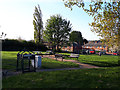 SE2535 : Open space on Broadlea Road: picnic and football by Stephen Craven