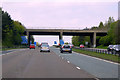 NZ3042 : A181 Crossing the A1(M) near Durham by David Dixon