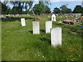 TQ4677 : War graves in Woolwich New Cemetery by Marathon