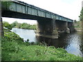 SE3419 : Railway bridge across the Calder, Belle Vue by Christine Johnstone