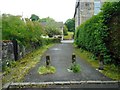 NS5574 : Bollards, Kersland Drive by Richard Sutcliffe