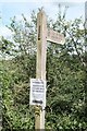 SO5530 : Unsafe footpath sign by John Winder