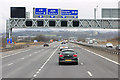 NT1173 : Overhead Sign Gantry on the M9 near Junction 1 by David Dixon