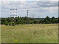 SP3725 : Pylons near Enstone by Malc McDonald