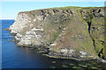 NJ8167 : Cliffs east of Collie Head by Anne Burgess