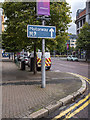 J3374 : Motorway sign, Belfast by Rossographer