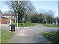 SP0166 : National Cycle Route 5 meets Springvale Road, Webheath, Redditch  by Robin Stott