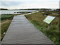 SZ5091 : Boardwalk alongside the River Medina near Newport by Malc McDonald