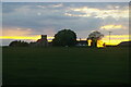 TR0562 : Graveney church from the railway, sunset by Christopher Hilton