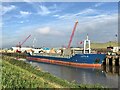 TF4510 : The cargo vessel LEYLA being unloaded in the Port of Wisbech by Richard Humphrey