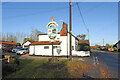 TM2281 : Needham village sign and the High Road by Adrian S Pye