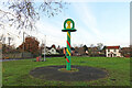 TM1383 : Burston village sign by Adrian S Pye