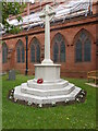 SO8276 : War Memorial and church of St John the Baptist, Kidderminster by Chris Allen