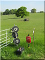 TQ0351 : Clandon Park - Electric Fence Gear by Colin Smith