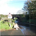 SX9493 : Vaughan Road railway bridge, Whipton, Exeter flooded by David Smith