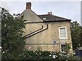 SP4416 : Side of house in Woodstock with blue plaque by Jonathan Hutchins