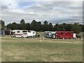 SP4415 : Lorry park at Blenheim Horse Trials by Jonathan Hutchins