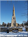 TF1505 : St. Benedict's Church, Glinton, in the snow by Paul Bryan