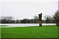 SO7971 : Partially flooded field by the River Severn, Stourport-on-Severn, Worcs by P L Chadwick