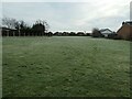 SE3019 : Footprints on frosty grass, off Lennox Drive, Wakefield by Christine Johnstone