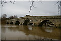 SJ5409 : Atcham: bridges over the River Severn, at a time of high water by Christopher Hilton