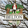 TG4803 : Belton village sign by Adrian S Pye