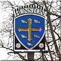 TL9768 : Hunston village sign by Adrian S Pye