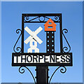 TM4759 : Thorpeness village sign by Adrian S Pye