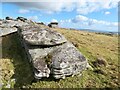 SX2574 : Old Boundary Marker at the western tip of Bearah Tor by P G Moore