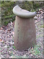 NZ0417 : Not so old Boundary Marker on the south bank of Scur Beck by Mike Rayner